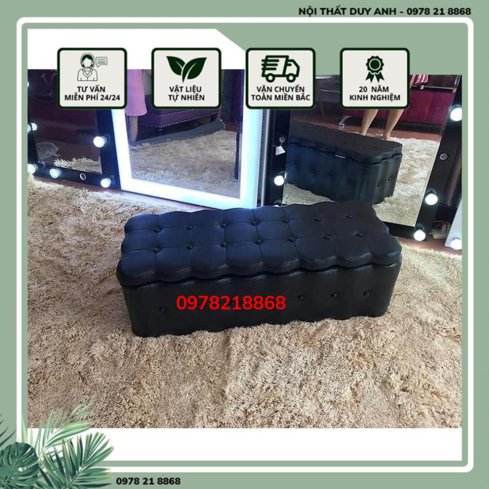 Ghế hộp bọc da Juno Sofa đa năng có chân chống ẩm mốc JN04