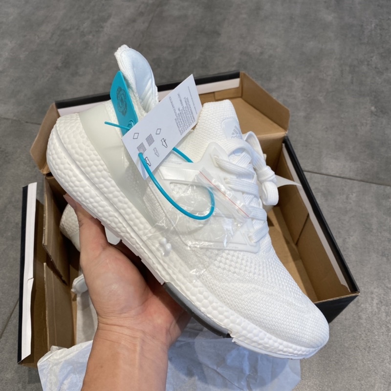 Giày chạy bộ full trắng nam, giầy ultraboost nam