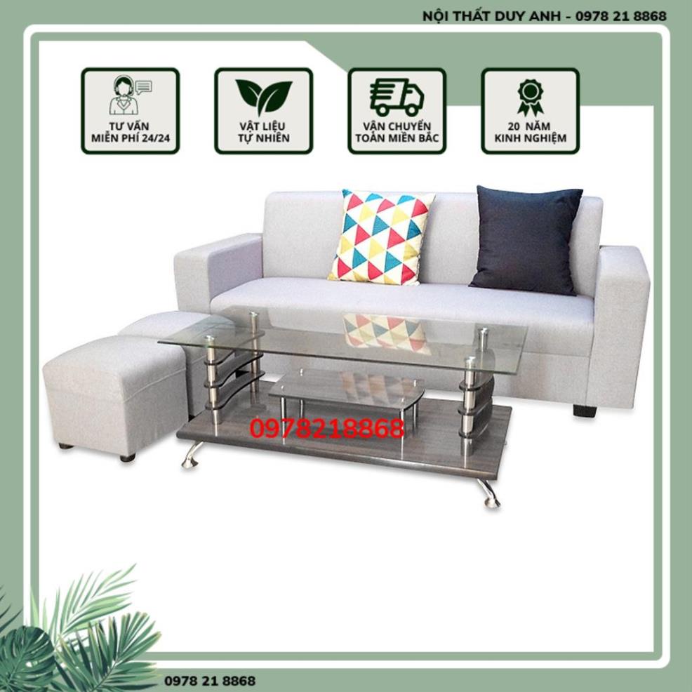 Sofa văng Juno Sofa ES-001 180 x 70 x 75 cm (xám)+ 2 ghế đôn