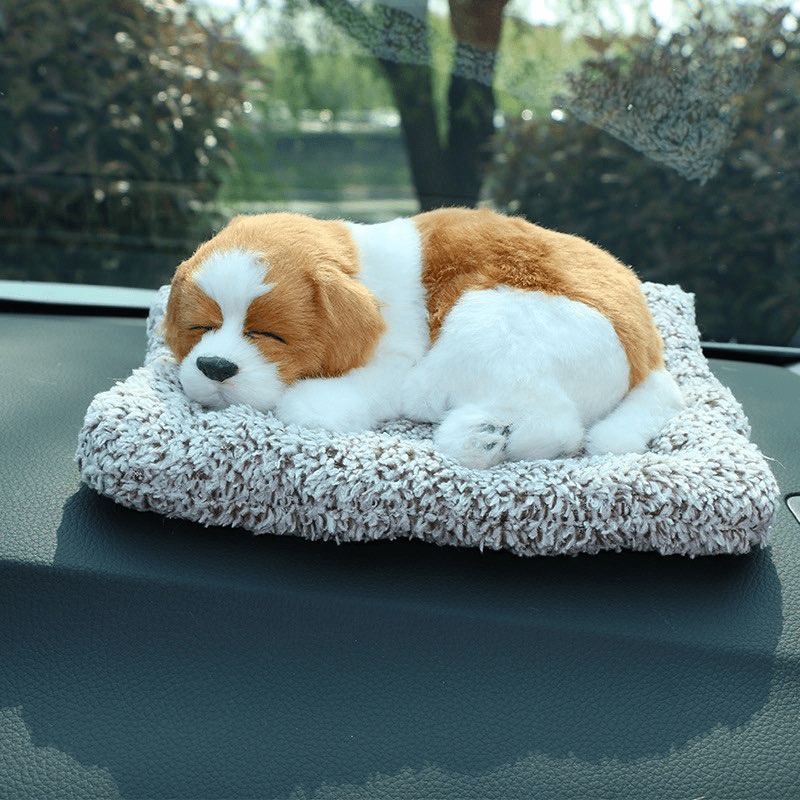 Thú bông chó mèo than hoạt tính trang trí xe oto,để bàn làm việc- Mèo trắng