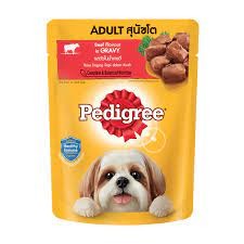 12 gói sốt chó pedigree 80gr VỊ BÒ NẤU SỐT 80GR