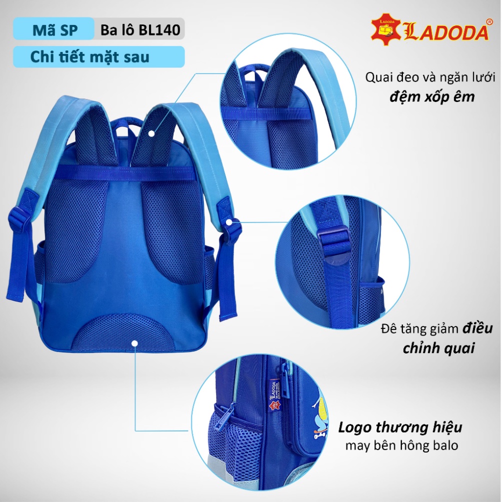 Balo đi học, balo cấp 1 Ladoda chính hãng BL140