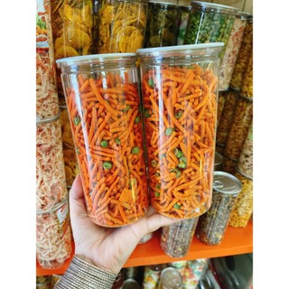 Bim bim que đậu hà lan, bánh tăm đậu hộp 350gr