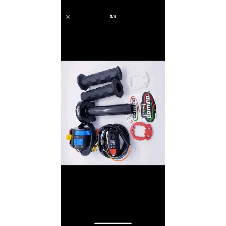 Combo Cùm Công Tắc Fz + Cùm Tăng Tốc Domino tặng kèm Bao Tay Daytona gắn mọi loại xe máy Sirius Ex Winner