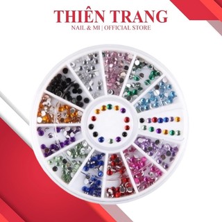 Khay đá mix màu giá rẻ trang trí móng - khay đá tròn trang trí nail đủ màu giá siêu rẻ