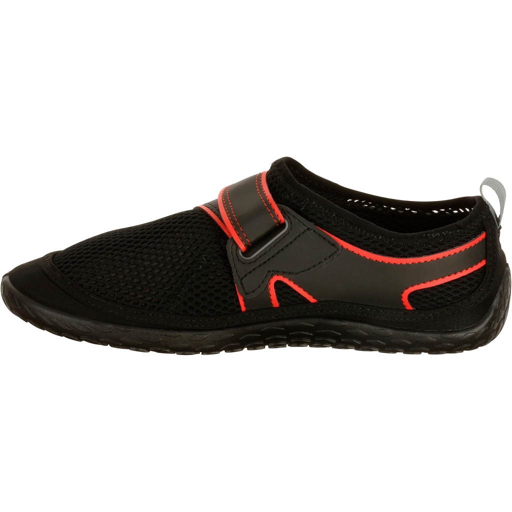 Giày lặn quai dán Aquashoe 500 cho người lớn - Đen/Đỏ SUBEA mã 8360412