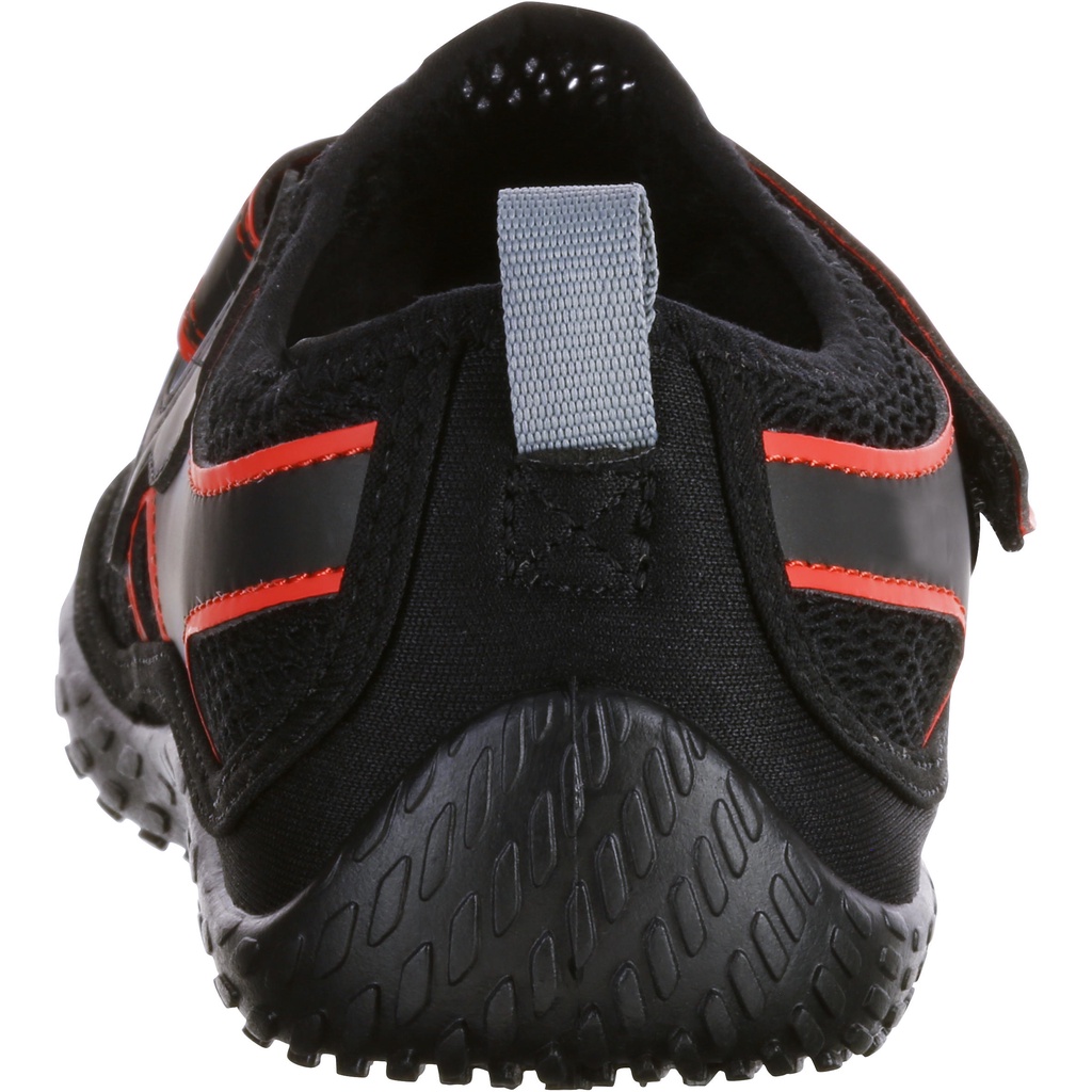 Giày lặn quai dán Aquashoe 500 cho người lớn - Đen/Đỏ SUBEA mã 8360412