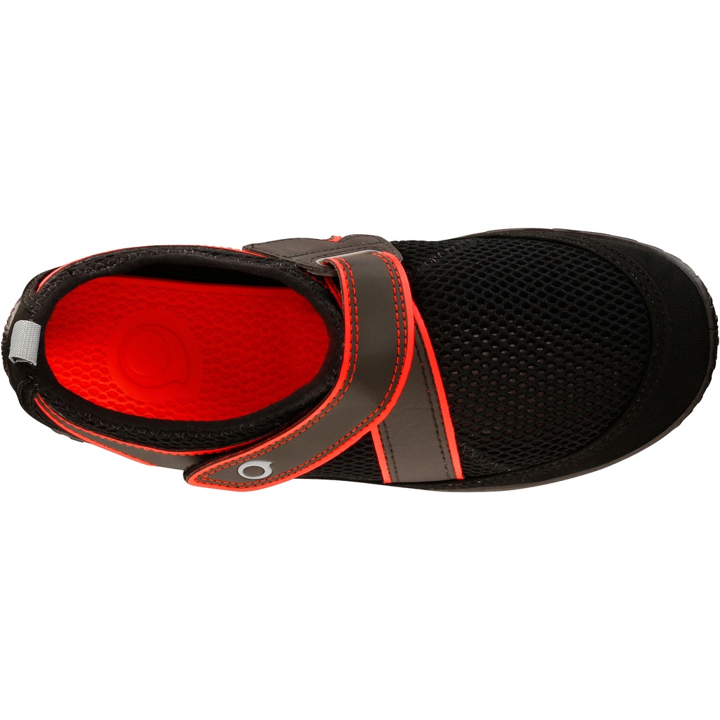 Giày lặn quai dán Aquashoe 500 cho người lớn - Đen/Đỏ SUBEA mã 8360412