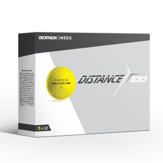 Gói 12 bóng chơi golf distance 100 DECATHLON INESIS