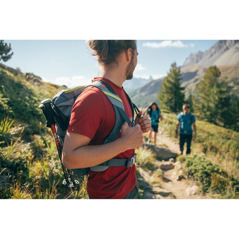 Áo thun ngắn tay leo núi vùng cao MH100 cho nam - Đỏ QUECHUA mã 8502123