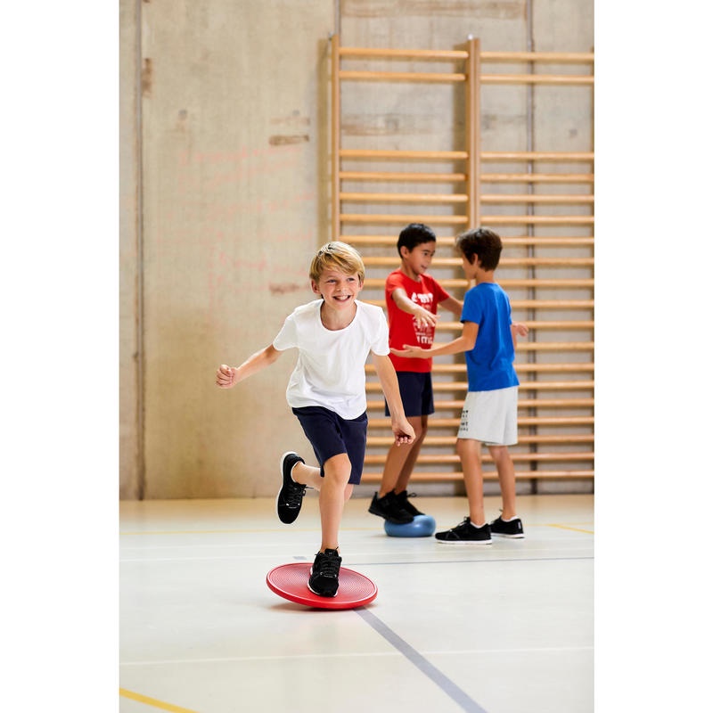 Áo thun ngắn tay tập gym 100 cho trẻ em - Trắng DOMYOS mã 8516223