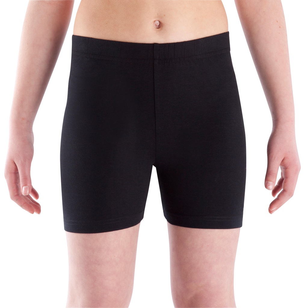 Quần short tập Gym cho Bé Gái 100 - Đen DOMYOS mã 8517105