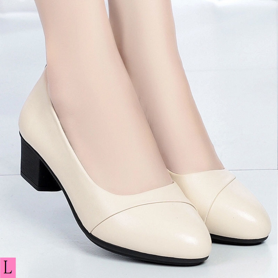 Giày Da Thật Đế Mềm Thoải Mái Thời Trang Xuân Thu Cho Nữ Trung Niên