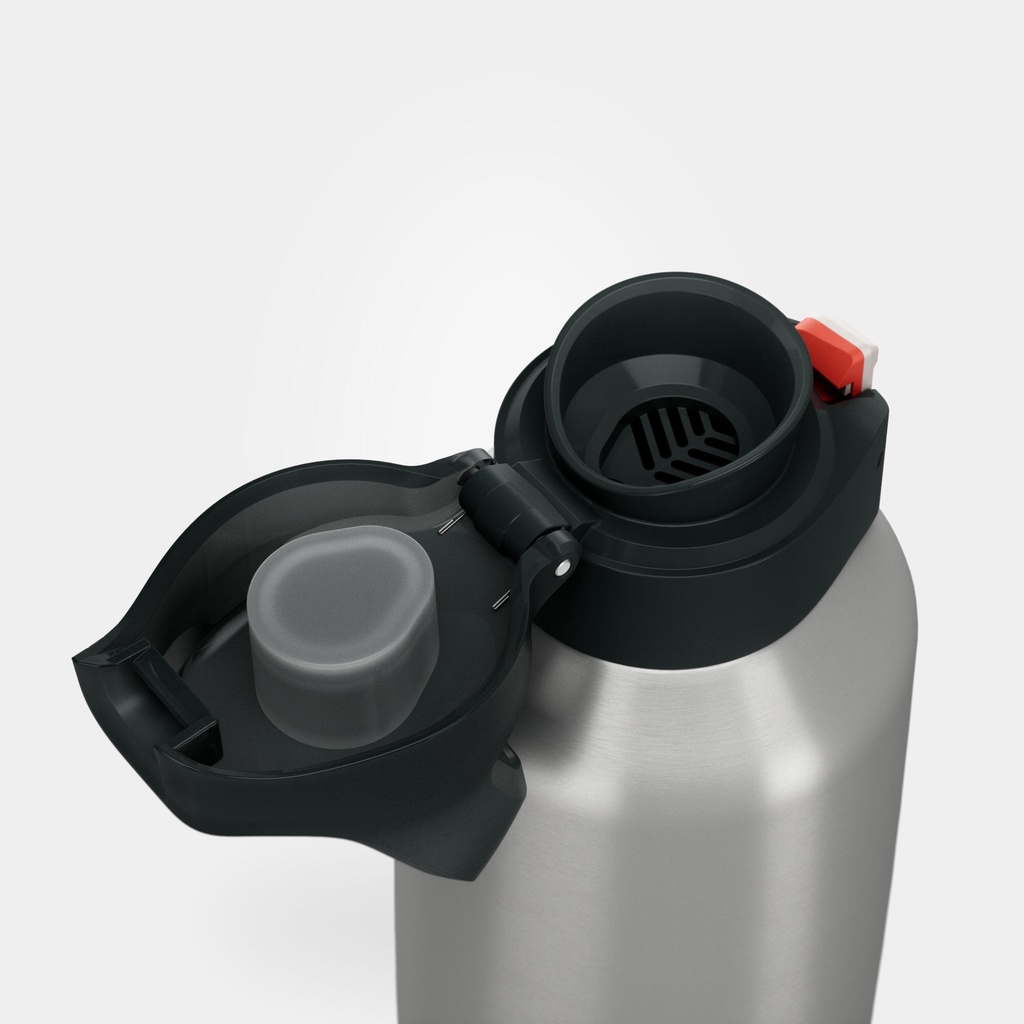 Bình giữ nhiệt bằng thép không gỉ MH500 1L - Kaki QUECHUA mã 8612399