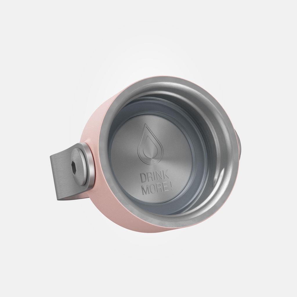 Bình nước inox nắp vặn MH100 0,6L - Hồng/Xám QUECHUA mã 8612474