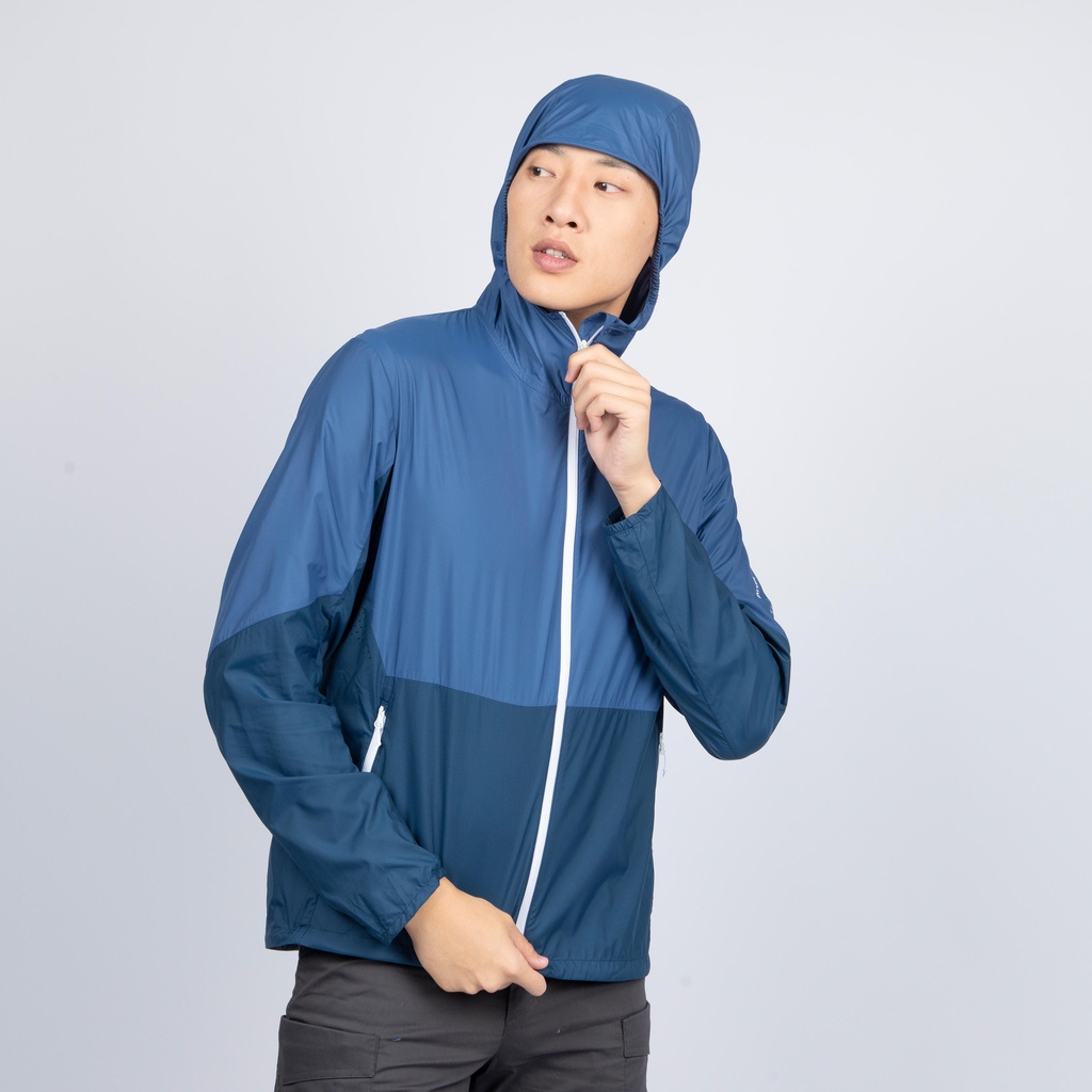 Áo khoác leo núi chống nắng Helium 500 cho nam - Xanh dương QUECHUA mã 8616851