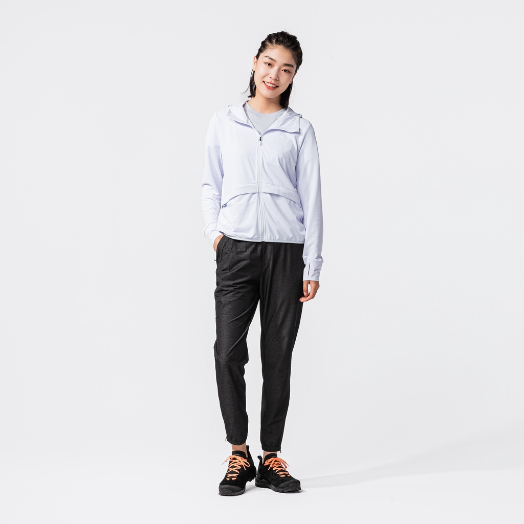 Áo khoác leo núi dã ngoại chống tia UV NH500 cho nữ - Xám QUECHUA mã 8616430