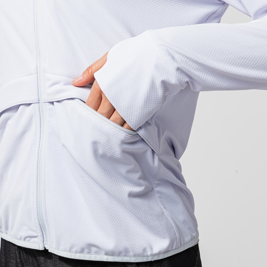 Áo khoác leo núi dã ngoại chống tia UV NH500 cho nữ - Xám QUECHUA mã 8616430