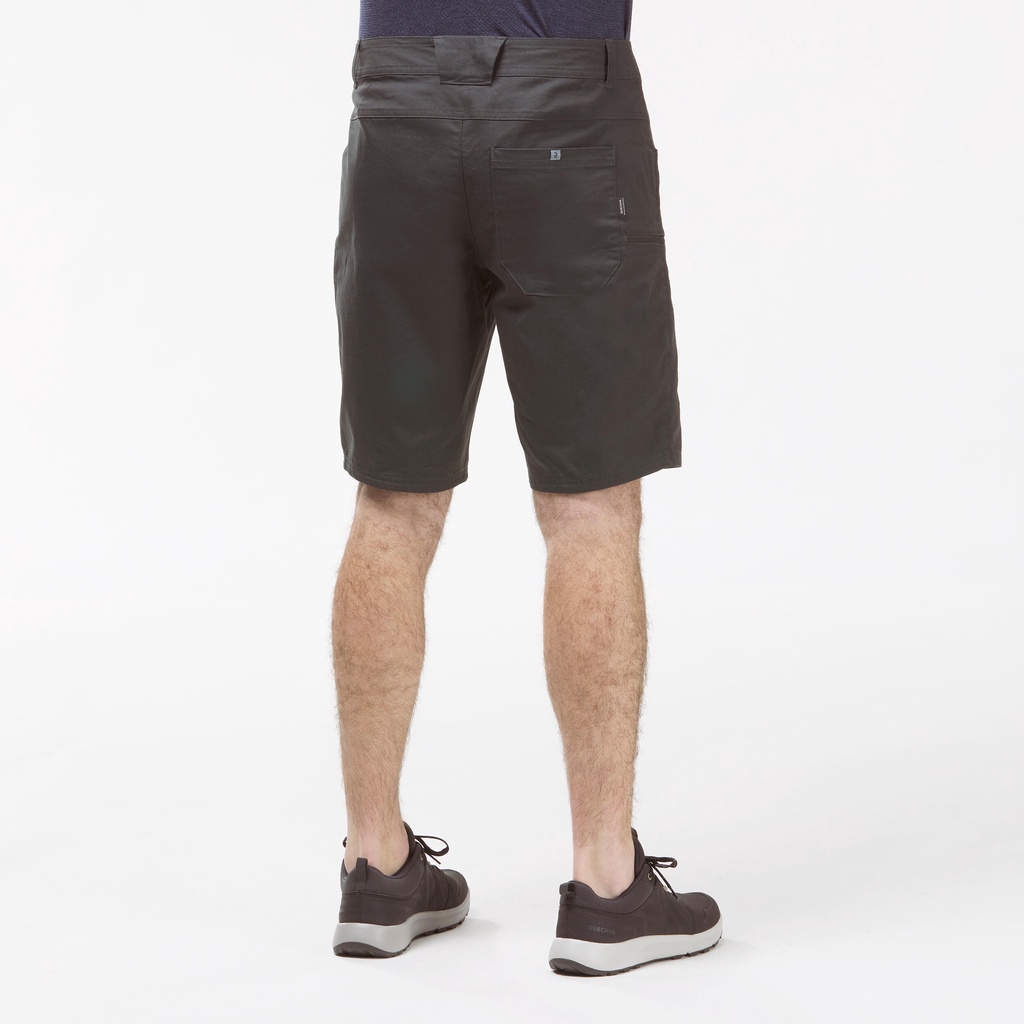 Quần short dã ngoại NH500 Regular cho nam - Xám đậm QUECHUA mã 8644369