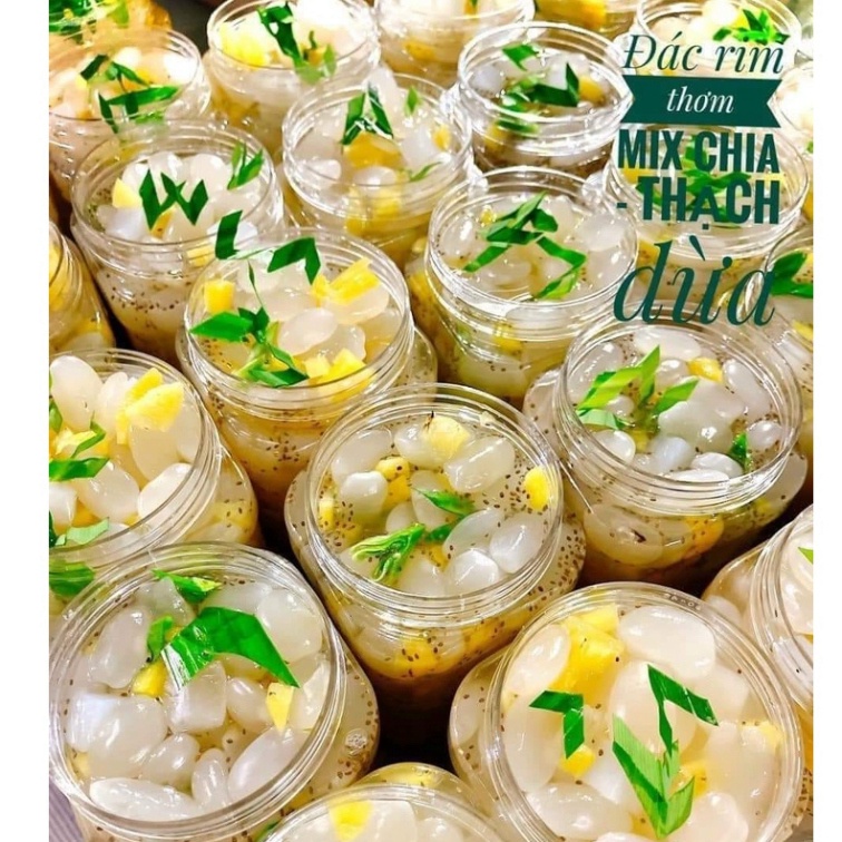 ĐÁC RIM THƠM MIX HẠT CHIA THẠCH DỪA
