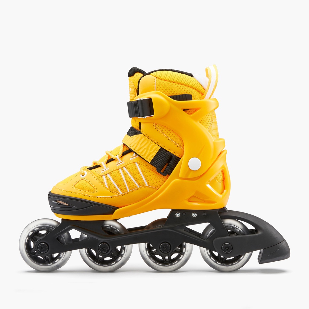 Giày trượt patin cho trẻ em 1 hàng Fit 5 - Vàng OXELO mã 8736116