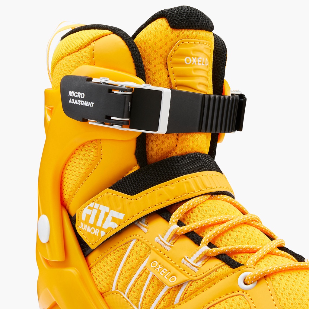 Giày trượt patin cho trẻ em 1 hàng Fit 5 - Vàng OXELO mã 8736116
