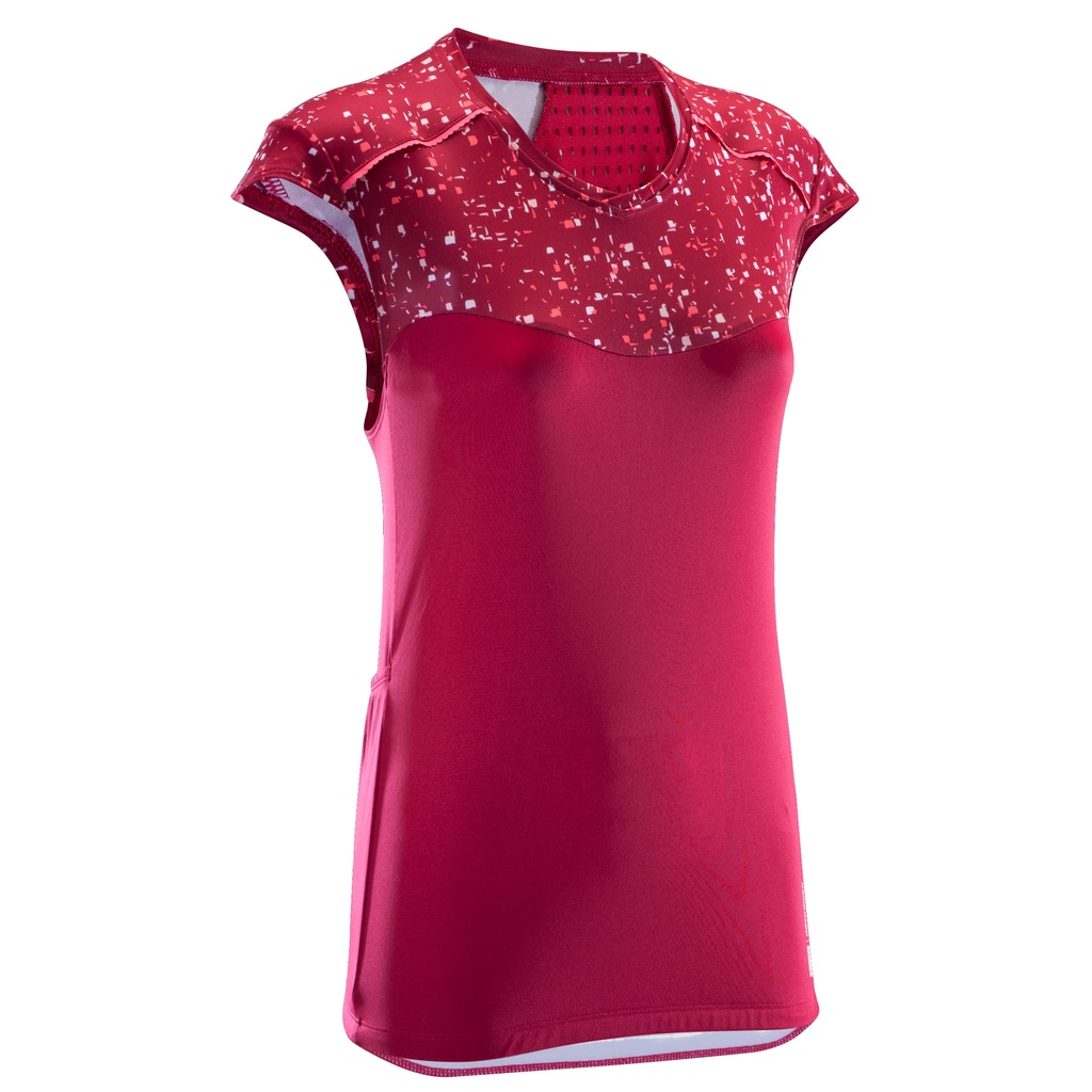 Áo Jersey không tay đạp xe địa hình ST 500 cho nữ - Hồng ROCKRIDER mã 8530046