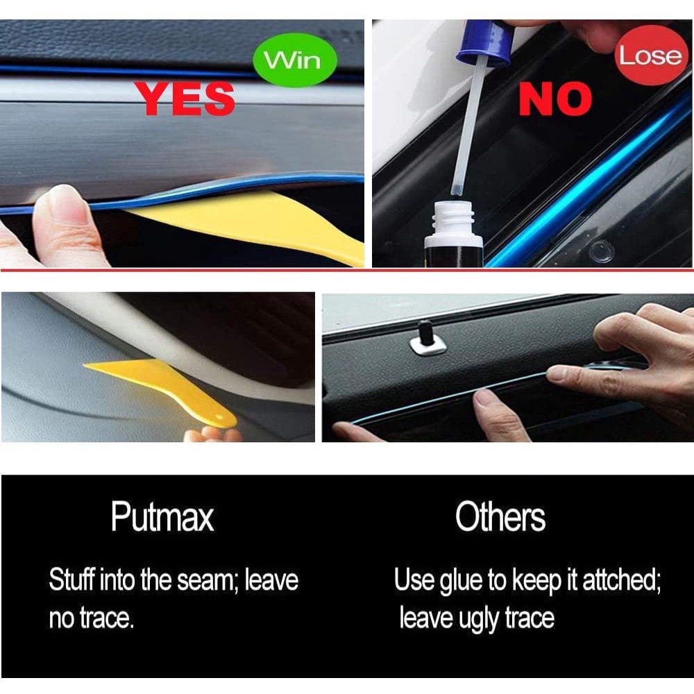 Giá tốt nhất  Dây đèn led đơn sắc ánh sáng lạnh trang trí viền nội thất ô tô, xe hơi tiện dụng