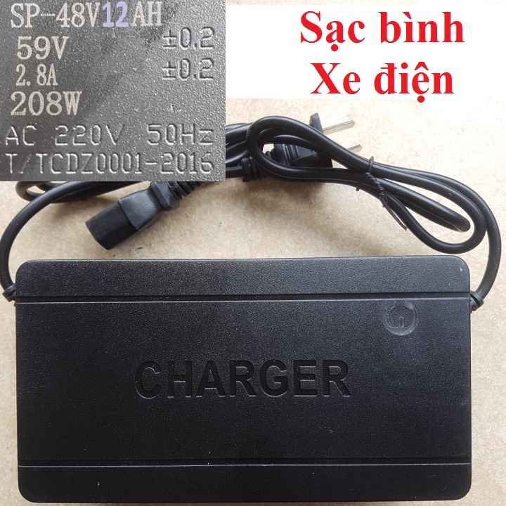 Giá tốt nhất Sạc bình xe điện 48V-12AH hoặc 20AH hoặc 60v-12AH