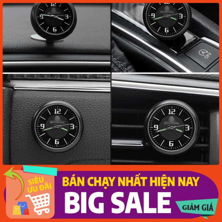 Giá tốt nhất Đồng hồ trang trí nội thất xe hơi cao cấp, đồ decor oto có nhiều thương hiệu sang trọng