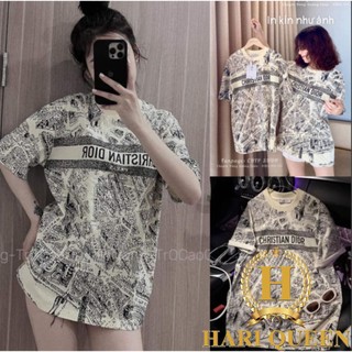 Áo thun tay lỡ Đì Or loang báo mẫu mới form rộng đẹp HARIQUEEN - Áo phông nam nữ Unisex chất cotton hottrend 2023