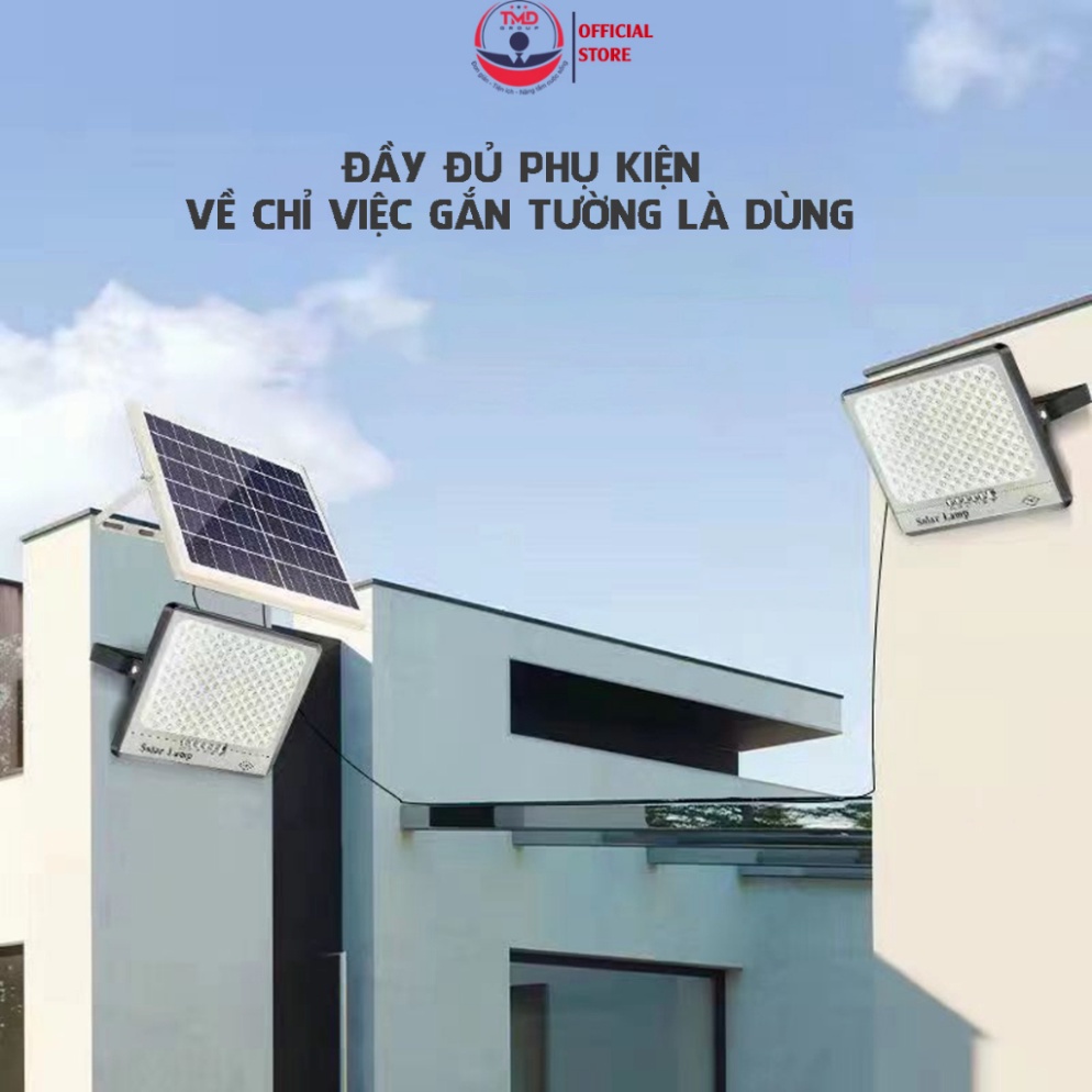 Đèn led năng lượng mặt trời TMD GROUP Solar Light 500W điều khiển từ xa - Kháng bụi nước IXP67, dây dài 3M |BH 6 tháng