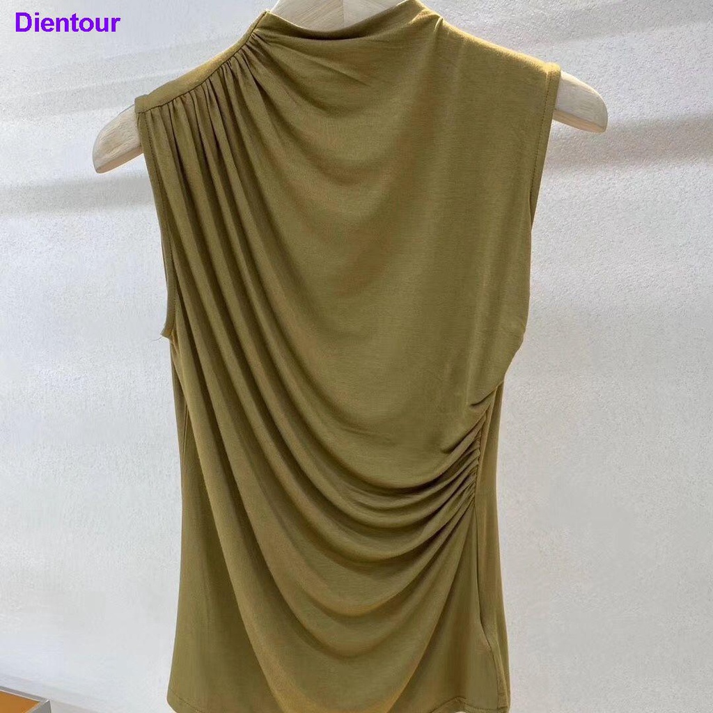 Áo Thun Ngắn Tay Vải Satin Màu Đỏ Rượu Thời Trang Cho Nữ