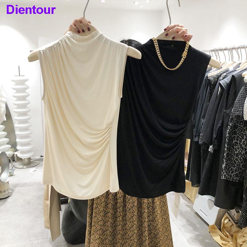 Áo Thun Ngắn Tay Vải Satin Màu Đỏ Rượu Thời Trang Cho Nữ