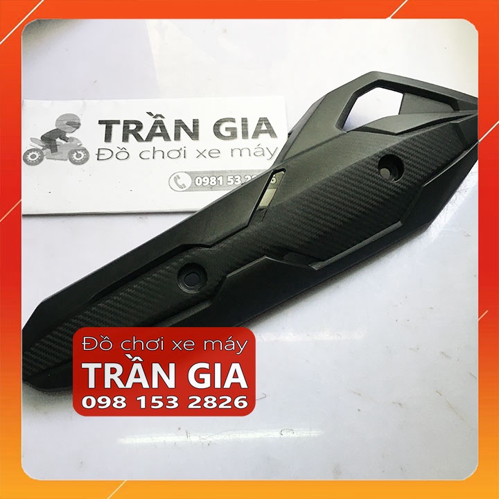 Ốp pô xe AB 2016-2017-2018-2019 che bô airblade air blade đen crom cacbon