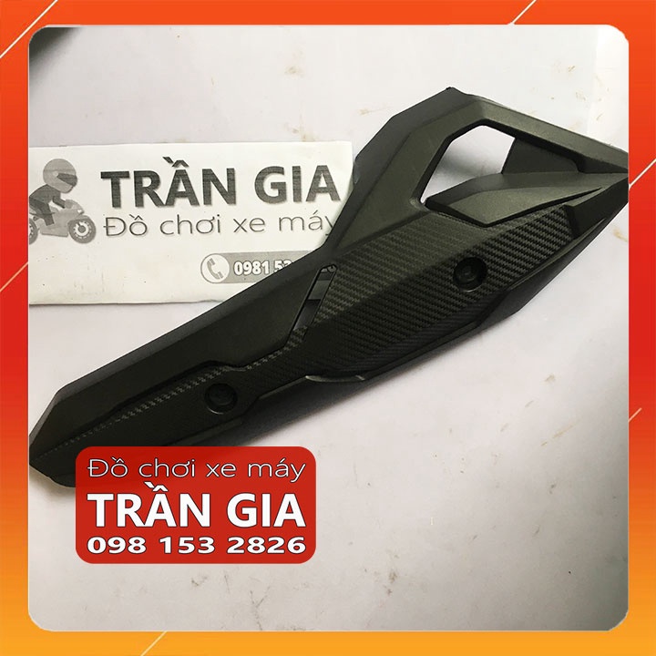 Ốp pô xe AB 2016-2017-2018-2019 che bô airblade air blade đen crom cacbon