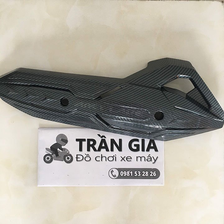 Ốp pô xe AB 2016-2017-2018-2019 che bô airblade air blade đen crom cacbon