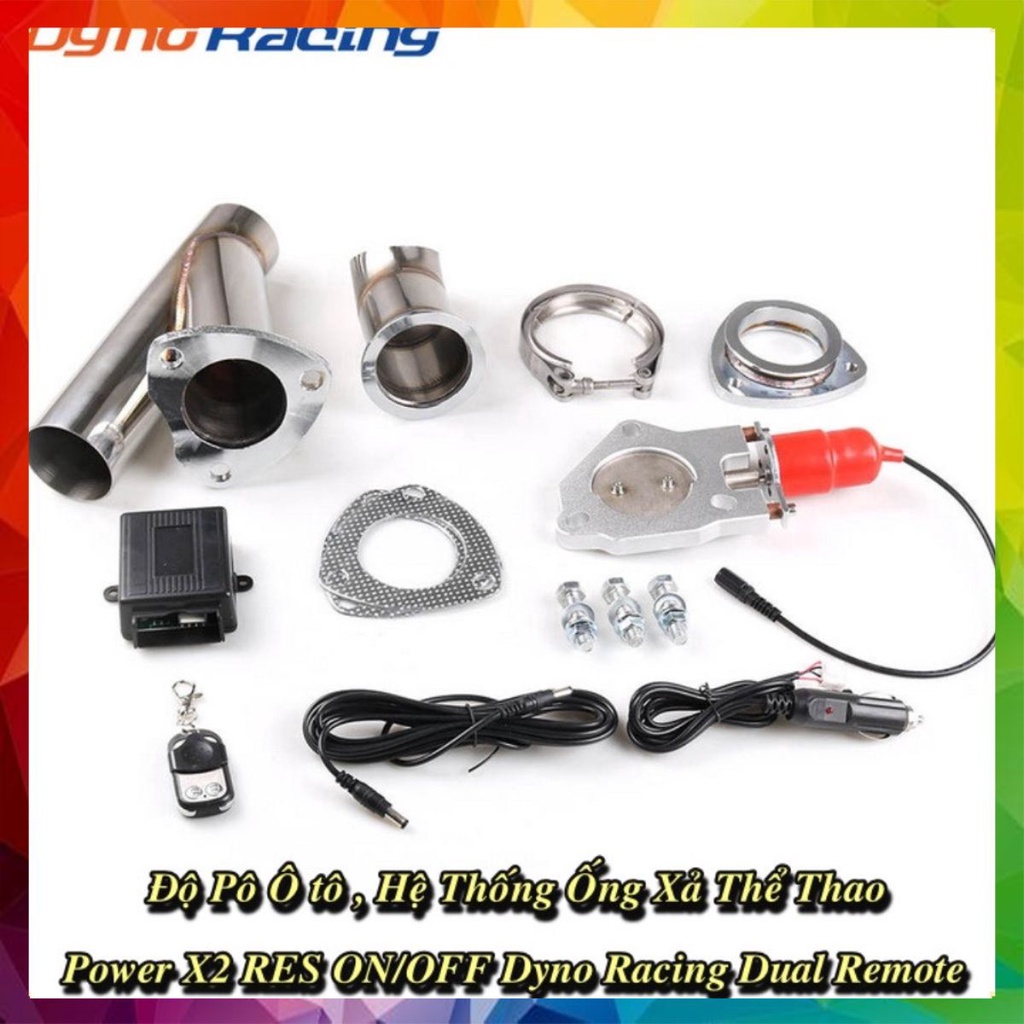 Hệ Thống Độ Pô Ống Xả Thể Thao Power X2 RES ON/OFF Dyno Racing Dual Remote