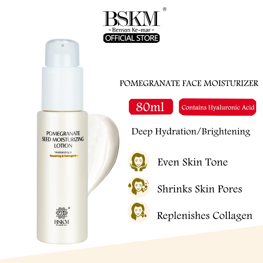 BSKM Kem dưỡng ẩm hạt lựu cho mặt Làm Trắng Chống Oxy Hóa Collagen Chống Nhăn Dưỡng Ẩm Da Mặt Làm Trắng Thu Nhỏ Lỗ Chân Lông Chăm Sóc Da 80Ml