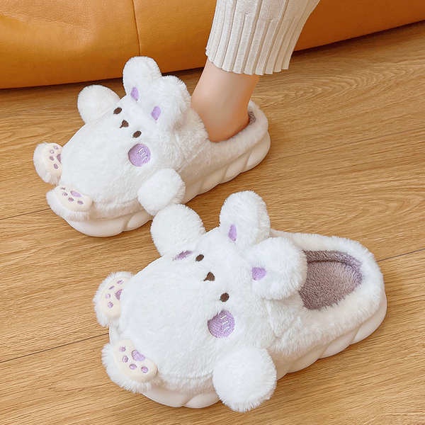 Dép Cotton Đế Dày Thời Trang Mùa Đông Dành Cho Nữ