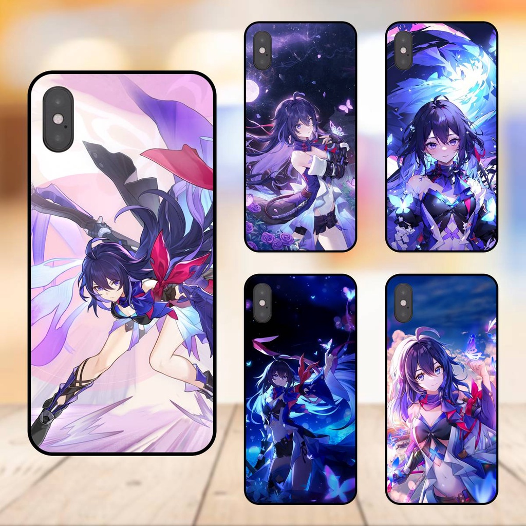 Ốp lưng điện thoại iPhone X, Xs viền đen Seele Honkai Star Rail