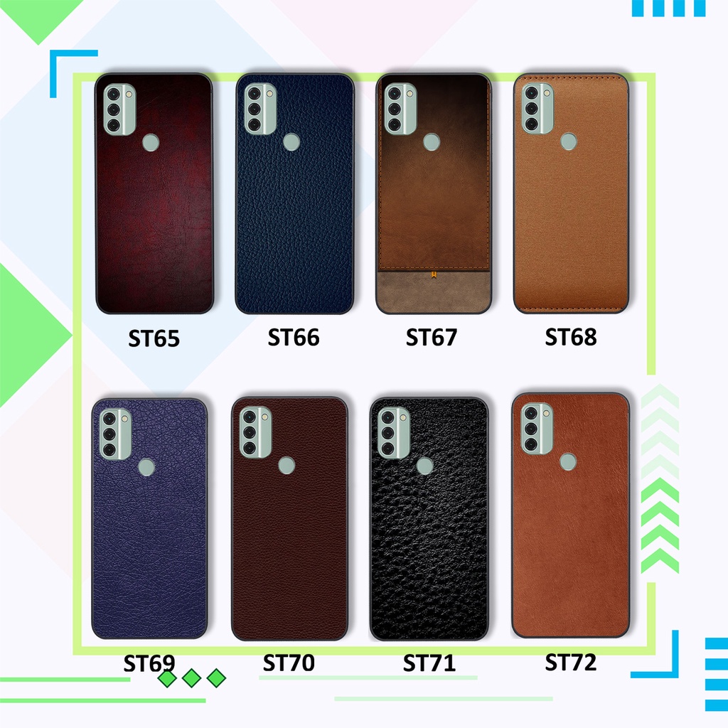 Ốp Nokia C31 mặt lưng in hình giả da siêu đẹp, siêu sang