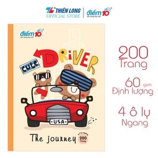Tập học sinh 200 trang 4 ô ly ngang 60 gsm điểm 10 tp-nb066
