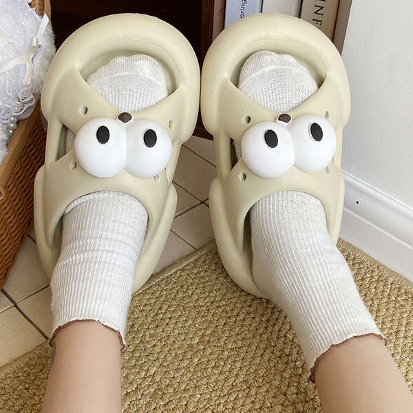 Dép Thoáng Khí Hình Chú Chó Mắt To Ngộ Nghĩnh Phong Cách Hàn Quốc