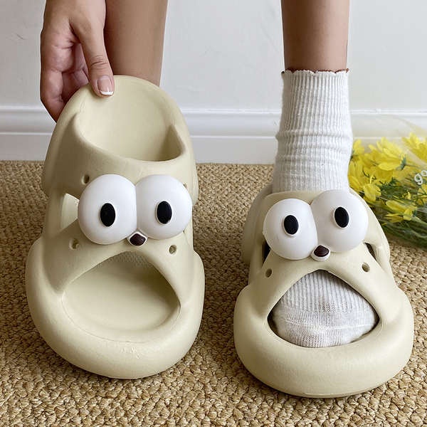 Dép Thoáng Khí Hình Chú Chó Mắt To Ngộ Nghĩnh Phong Cách Hàn Quốc