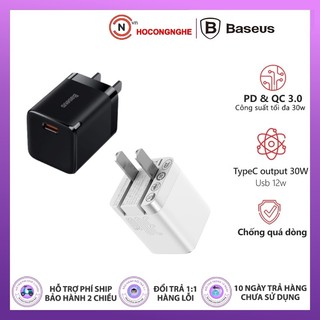 Củ sạc nhanh 30W Baseus Gan3 Cốc sạc siêu nhanh dùng cho samsung xiaomi Oppo Vivo Realme Android