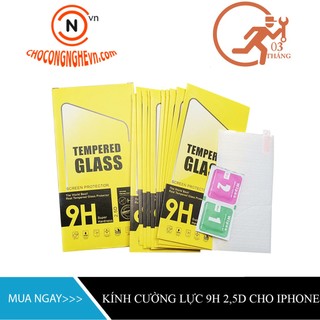 Siêu kính cường lực giá rẻ 9H 2,5D bảo vệ, chống trày xước, vỡ màn iP các loại cho thiết bị nhà Táo