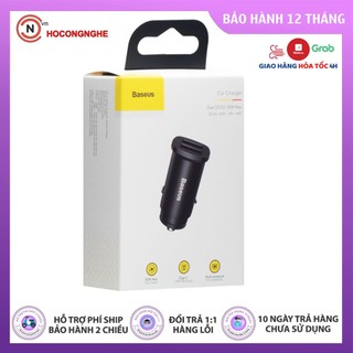 🌟chính hãng🌟 tẩu sạc ô tô, xe hơi nhãn hiệu baseus ccall-ds tích hợp 2 cổng usb sạc nhanh 30w quick charge 3.0 {bảo hành