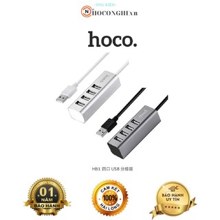 Bộ Chia 4 Cổng USB Hub USB Hoco HB1 mở rộng kết nối cho pc, laptop, ibook chính hãng Bảo Hành 12 Tháng