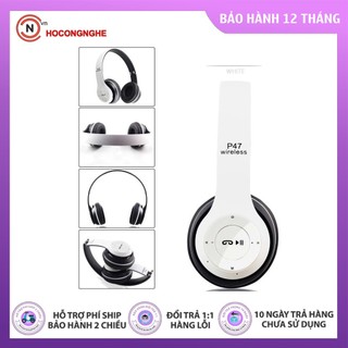 Tai nghe bluetooth P47 - Tai nghe chụp tai chất lượng cao {BẢO HÀNH ĐỔI MỚI}